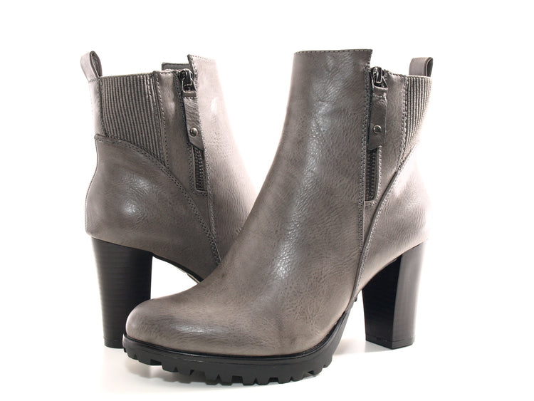 Bottines femme fourrées gris # 482