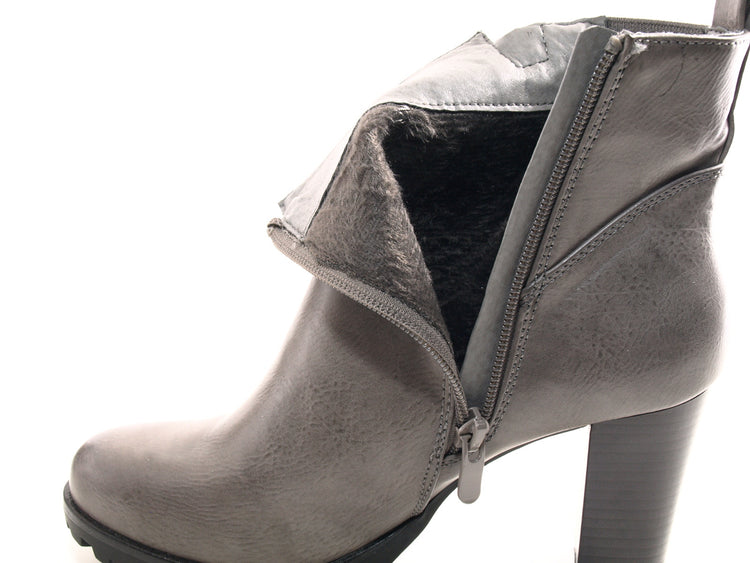 Bottines femme fourrées gris # 482