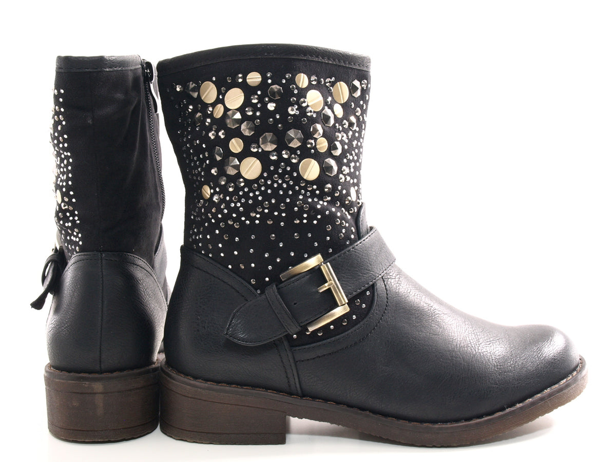 Women's ankle boots outdoor winter boots warm lined black # 549