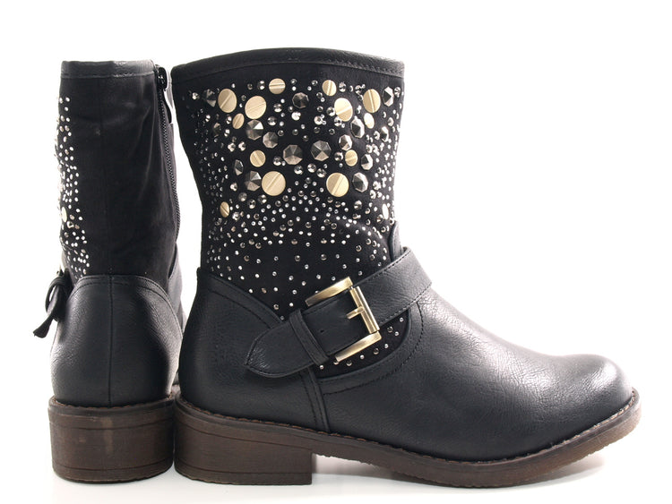 Women's ankle boots outdoor winter boots warm lined black # 549