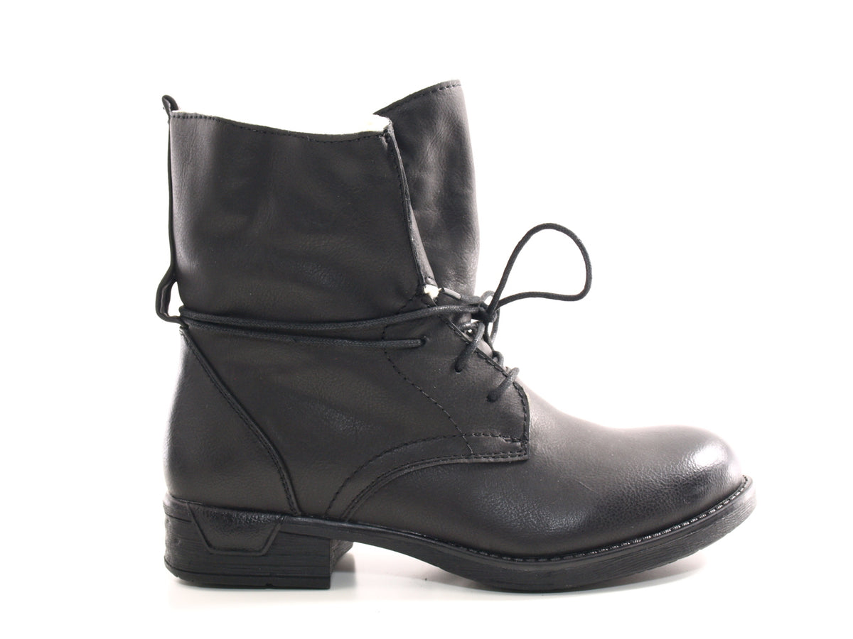 Bottines femme boots outdoor bottes d'hiver fourrées chaudes noir # 094