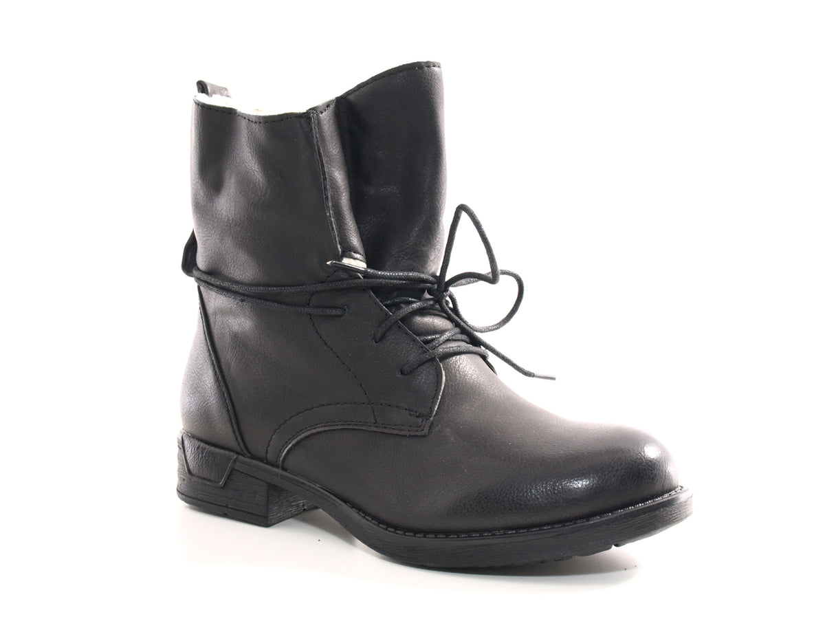 Bottines femme boots outdoor bottes d'hiver fourrées chaudes noir # 094