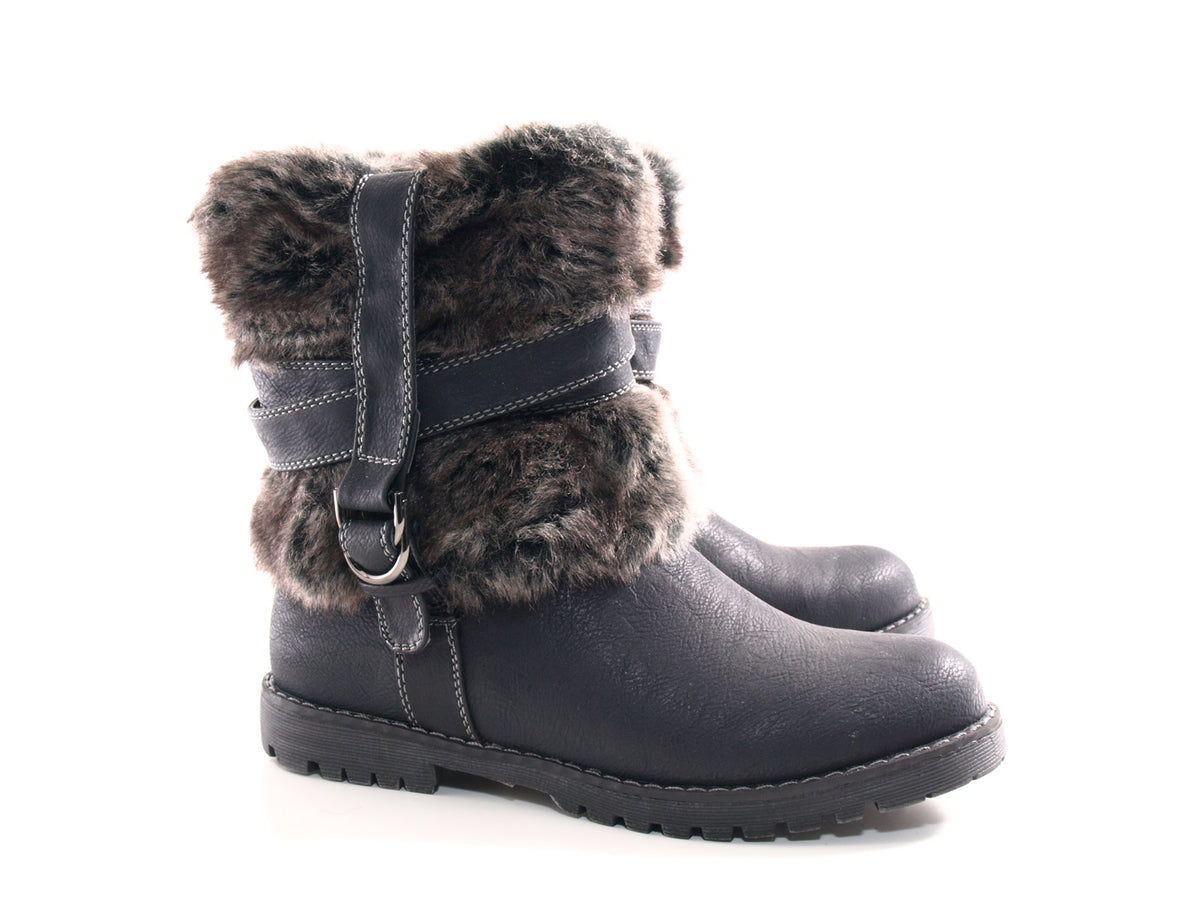 Women's ankle boots outdoor winter boots warm lined black # 166