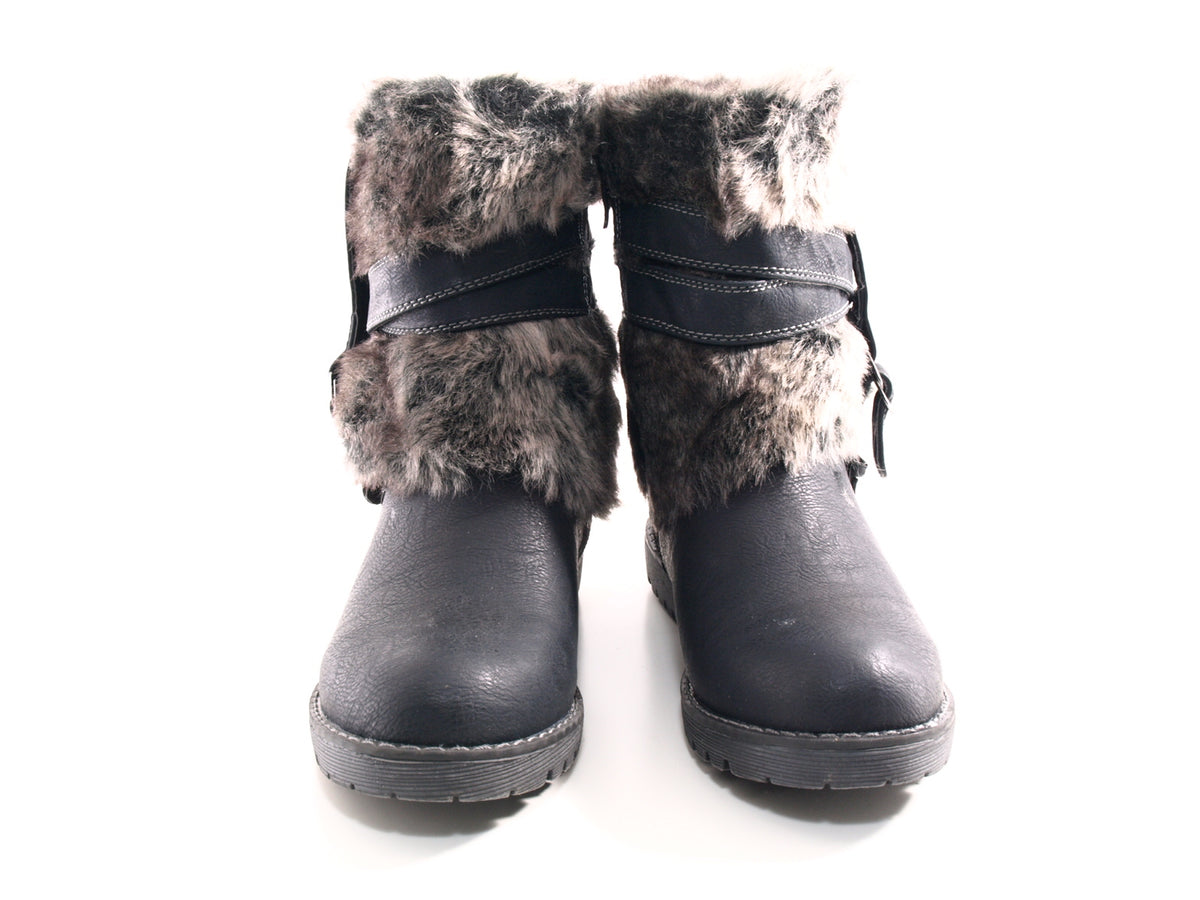 Women's ankle boots outdoor winter boots warm lined black # 166