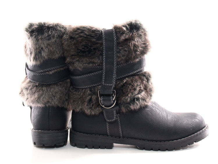 Women's ankle boots outdoor winter boots warm lined black # 166