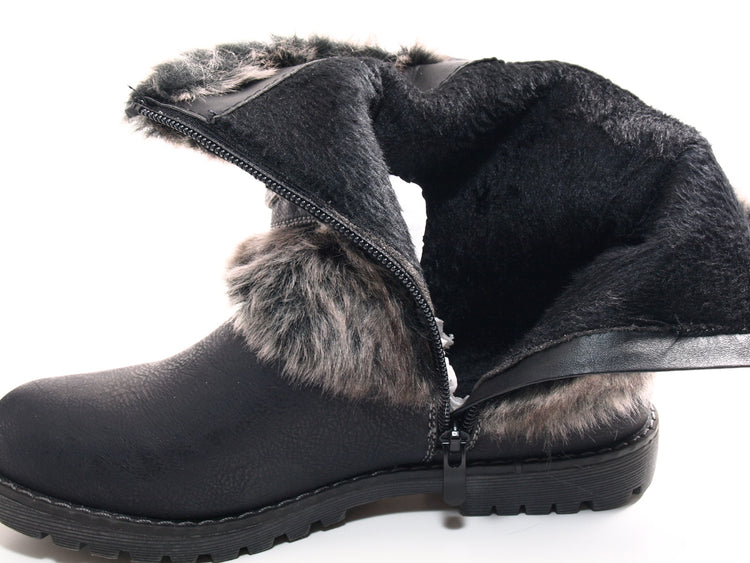 Women's ankle boots outdoor winter boots warm lined black # 166