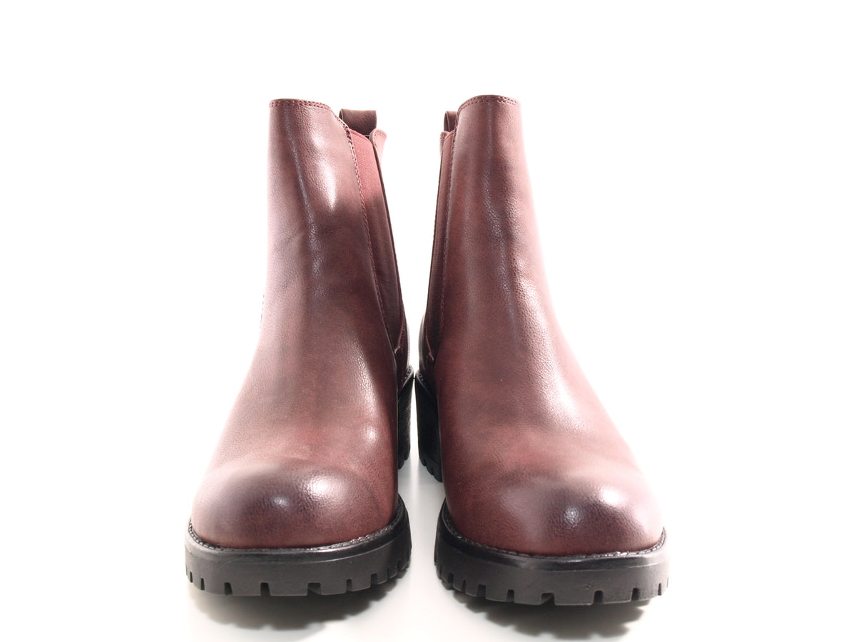 Women's Slip-on Ankle Boots Wine # 945