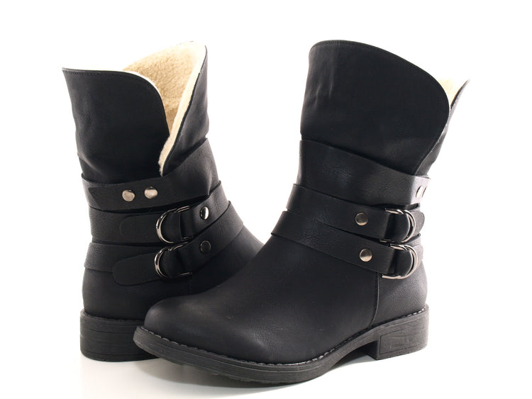Women's ankle boots outdoor winter boots warm lined black # 051