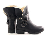 Damen Stiefeletten Boots Outdoor Winterboots warm gefüttert Black # 051