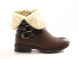 Damen Stiefeletten Boots Outdoor Winterboots warm gefüttert Brown # 051