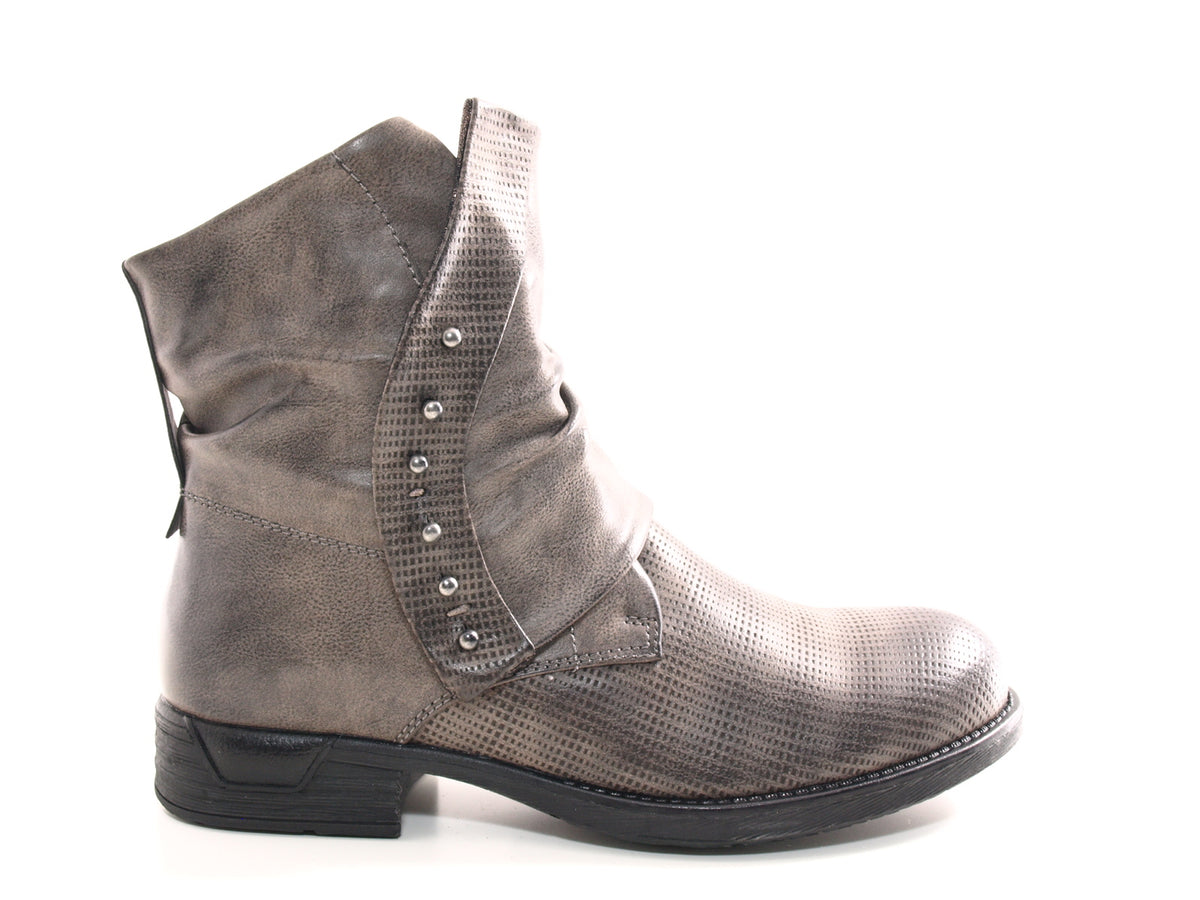 Women's Ankle Boots Biker Boots Outdoor Winter Boots warm lined Grey # 936