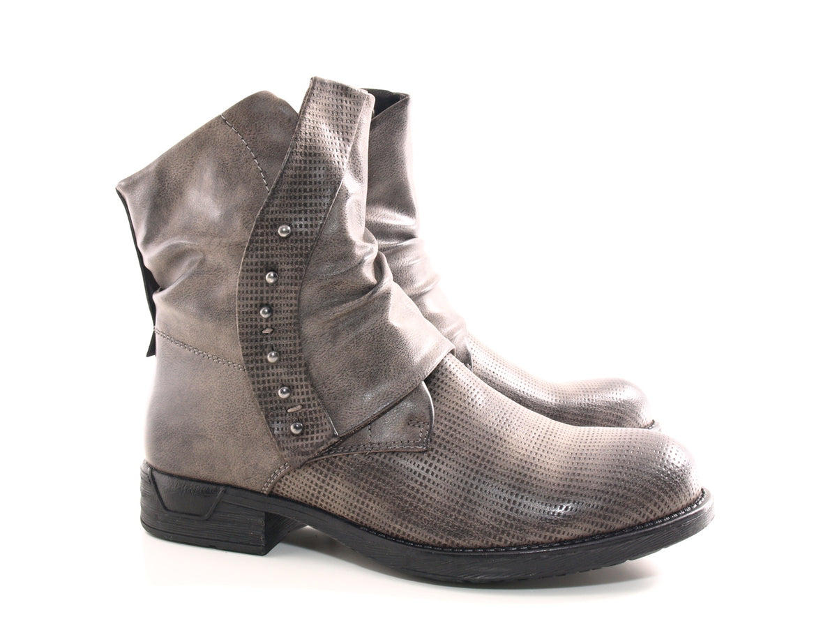 Women's Ankle Boots Biker Boots Outdoor Winter Boots warm lined Grey # 936