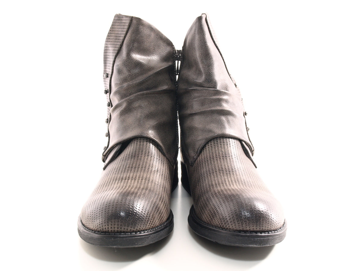 Women's Ankle Boots Biker Boots Outdoor Winter Boots warm lined Grey # 936