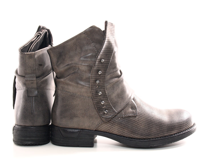 Women's Ankle Boots Biker Boots Outdoor Winter Boots warm lined Grey # 936