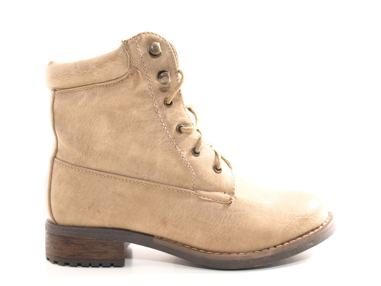 Bottines à lacets pour femme bottes d'extérieur bottes d'hiver doublure chaude kaki # 443
