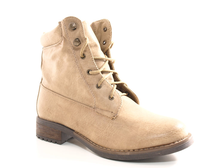 Bottines à lacets pour femme bottes d'extérieur bottes d'hiver doublure chaude kaki # 443