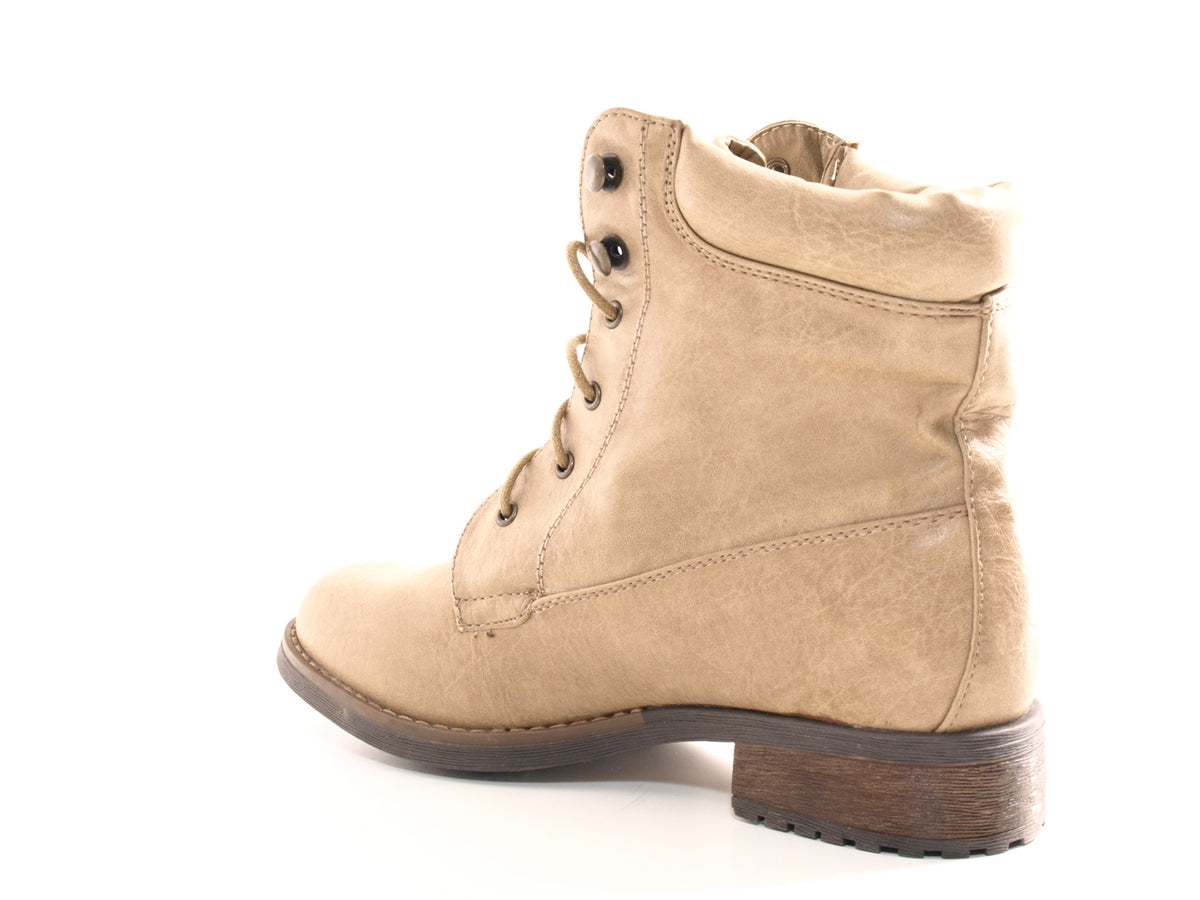 Bottines à lacets pour femme bottes d'extérieur bottes d'hiver doublure chaude kaki # 443