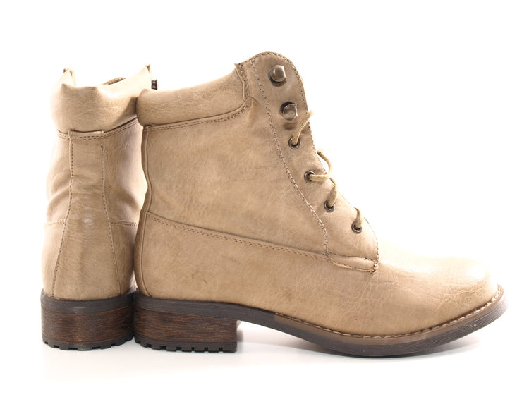 Bottines à lacets pour femme bottes d'extérieur bottes d'hiver doublure chaude kaki # 443