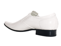 Herren Business Designer Halbschuhe Anzug  Schuhe Abendschuhe Lack Optik White # 157-58