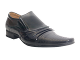 Herren Business Designer Halbschuhe Anzug Schuhe Abendschuhe Lack Optik Black # 157-8