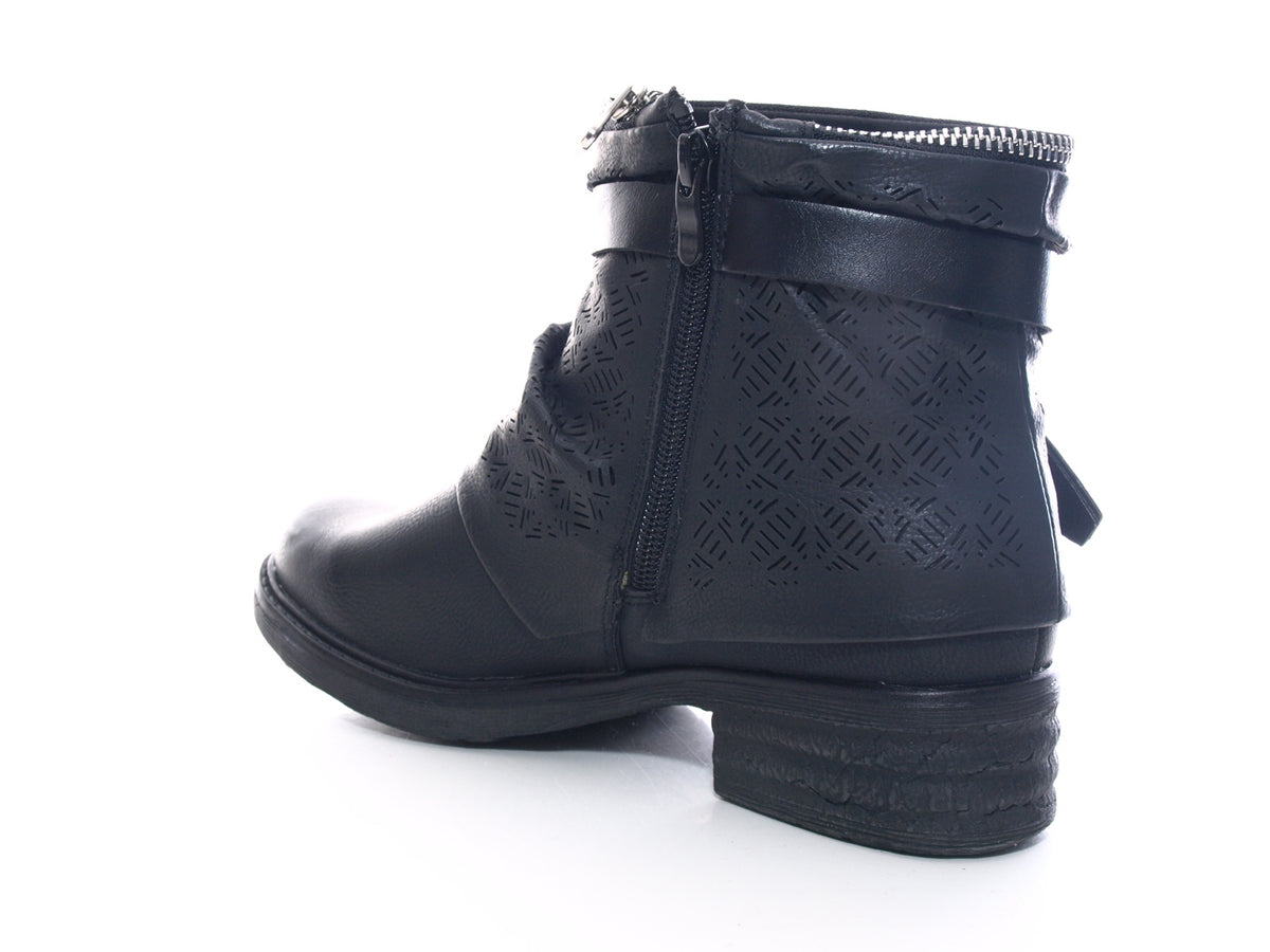 Bottines femme bottes biker bottes outdoor bottes d'hiver noir # 405