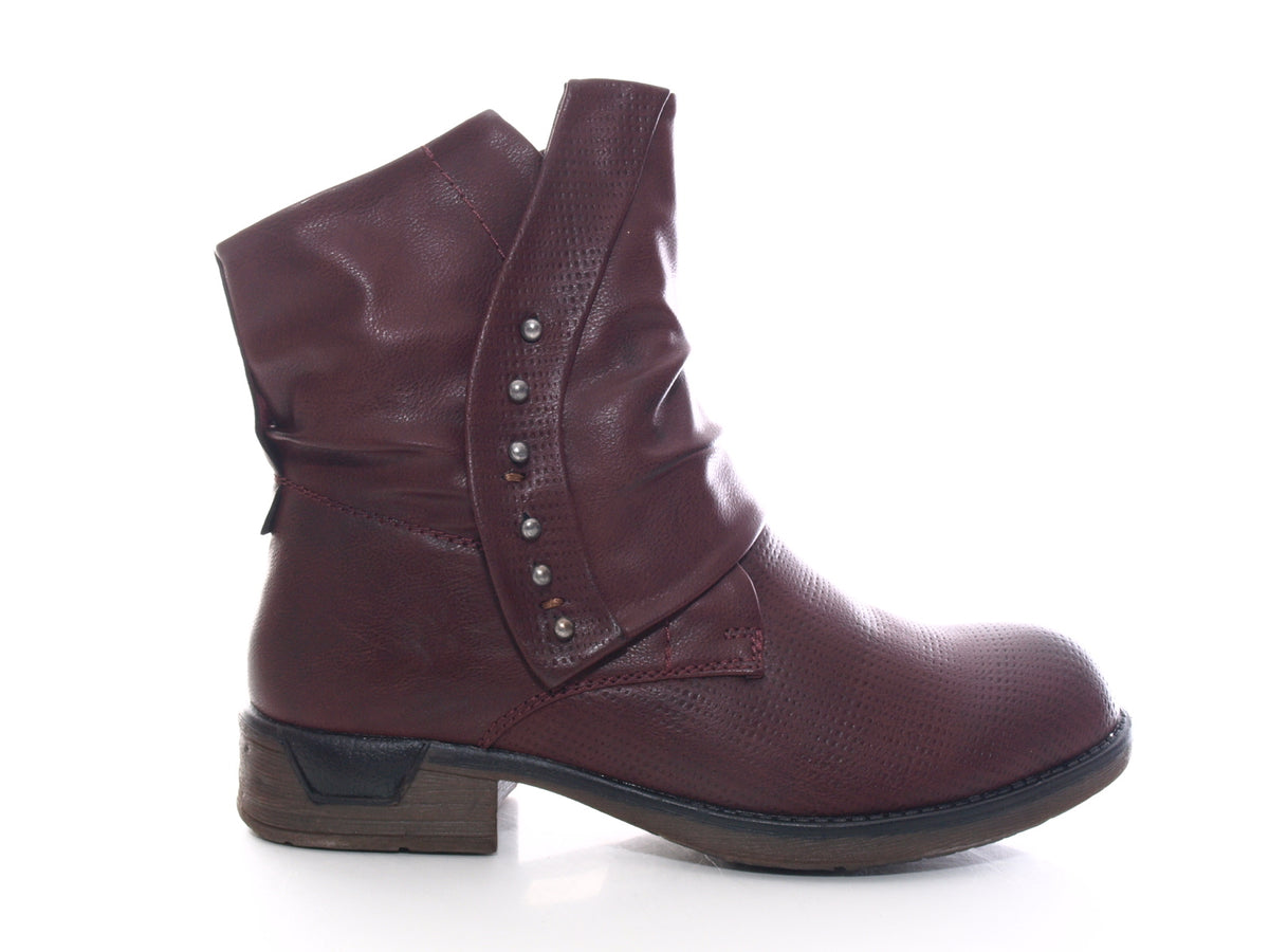 Women's ankle boots, outdoor winter boots, warm lined, wine # 936