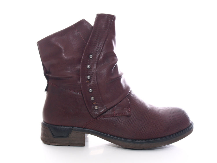Women's ankle boots, outdoor winter boots, warm lined, wine # 936