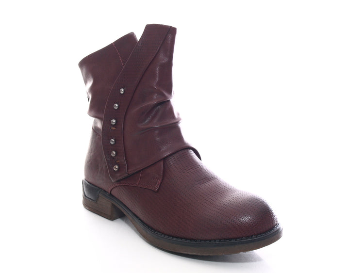 Women's ankle boots, outdoor winter boots, warm lined, wine # 936