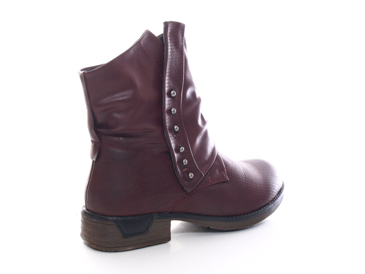 Women's ankle boots, outdoor winter boots, warm lined, wine # 936