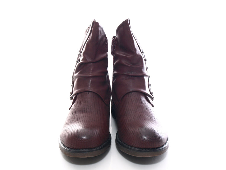 Women's ankle boots, outdoor winter boots, warm lined, wine # 936