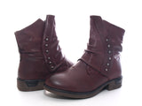 Damen Stiefeletten Boots Outdoor Winterboots warm gefüttert Wine # 936