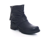 Damen Stiefeletten Biker Boots Outdoor Winterboots warm gefüttert Black # 3062