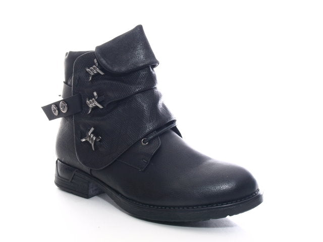 Bottines à lacets pour femmes, bottes d'extérieur, bottes d'hiver, doublure chaude, noir # 933