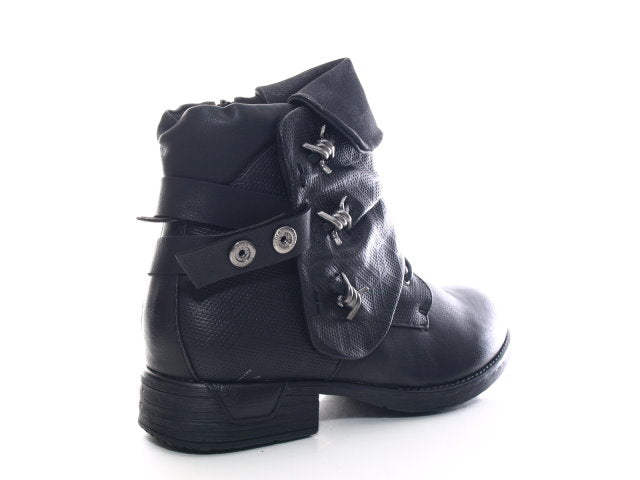 Bottines à lacets pour femmes, bottes d'extérieur, bottes d'hiver, doublure chaude, noir # 933