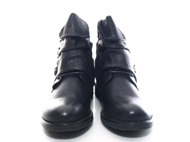 Bottines à lacets pour femmes, bottes d'extérieur, bottes d'hiver, doublure chaude, noir # 933