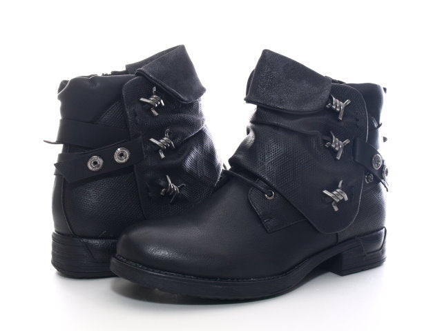Bottines à lacets pour femmes, bottes d'extérieur, bottes d'hiver, doublure chaude, noir # 933
