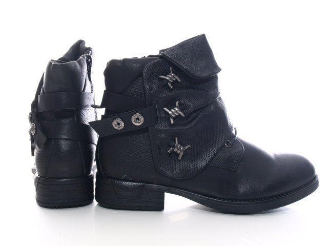 Bottines à lacets pour femmes, bottes d'extérieur, bottes d'hiver, doublure chaude, noir # 933