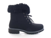 Damen Stiefeletten Schnürr Boots Outdoor Winterboots Black # 30