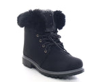 Damen Stiefeletten Schnürr Boots Outdoor Winterboots Black # 30