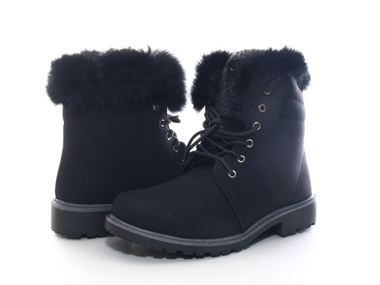 Women's Ankle Boots Lace-up Boots Outdoor Winter Boots Black # 30