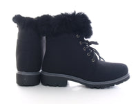 Damen Stiefeletten Schnürr Boots Outdoor Winterboots Black # 30