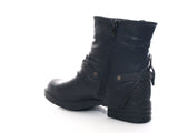 Damen Stiefeletten Biker Boots Outdoor Winterboots warm gefüttert Black # 3062