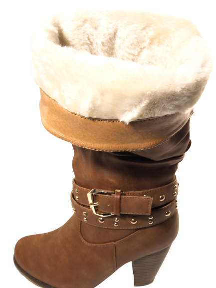 Bottes femme bottes d'hiver doublées chaud camel # 032