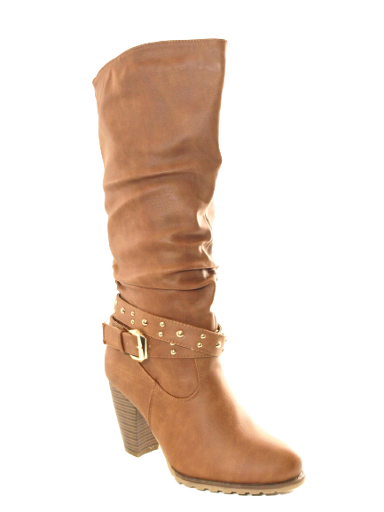 Bottes femme bottes d'hiver doublées chaud camel # 032