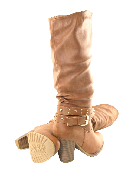 Bottes femme bottes d'hiver doublées chaud camel # 032