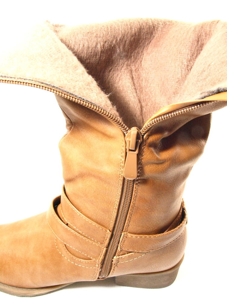 Women's boots winter boots warm lined camel # 038