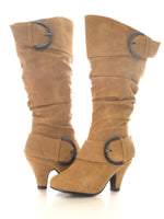 Damen Stiefel Camel # 026