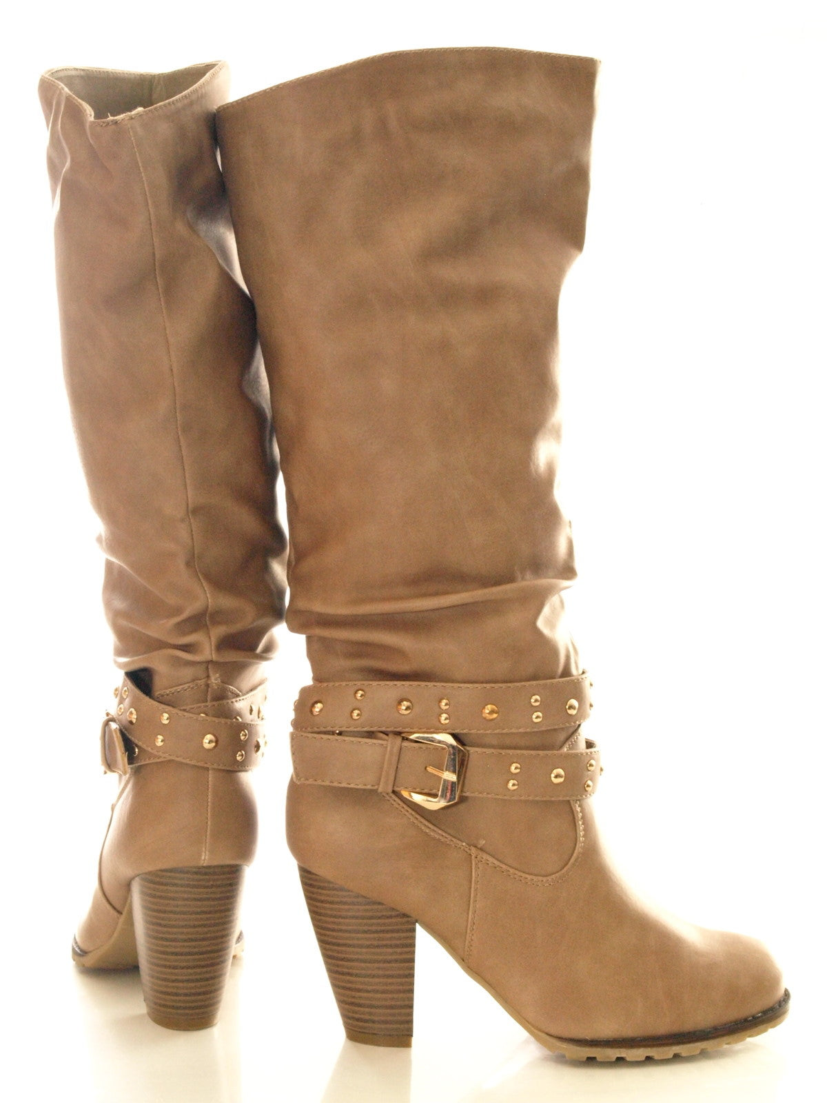 Bottes femme bottes d'hiver doublure chaude kaki # 032
