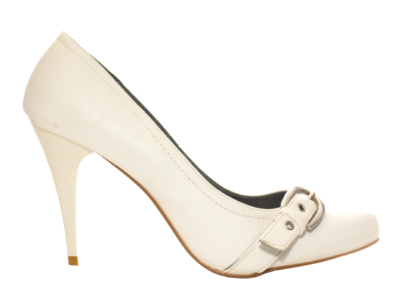 Escarpins de mariée à plateforme à talons hauts pour femmes Chaussures de soirée Stilettos Blanc # 541-16