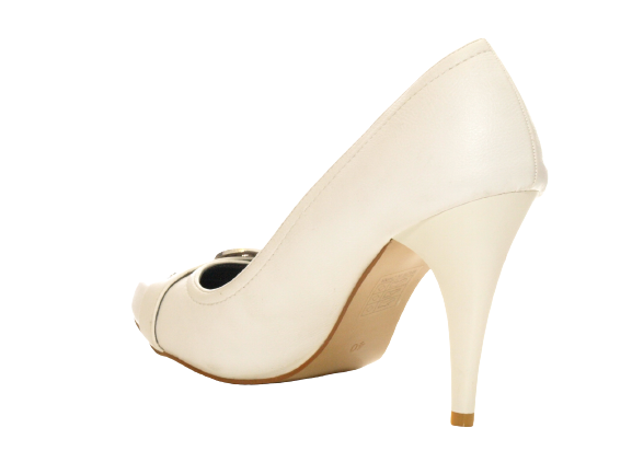 Escarpins de mariée à plateforme à talons hauts pour femmes Chaussures de soirée Stilettos Blanc # 541-16